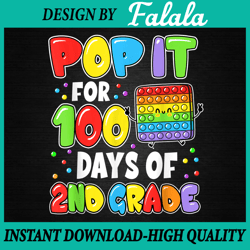 100th day of school pop it png, 100 days of 2nd grade fidget toy png, 100 days of school png, digital download