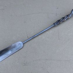 Hand forged shoe horn 21" (55 cm), Long handle, Wrought iron