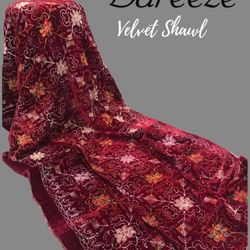 women velvet shawl