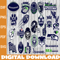 Bundle 25 Files Seattle Seahawks Football team Svg, Seattle Seahawks Svg, NFL Teams svg, NFL Svg, Png, Dxf, Eps