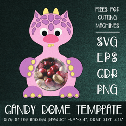 Funny Monster Candy Dome | Paper Craft Template