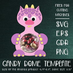 funny monster candy dome | paper craft template