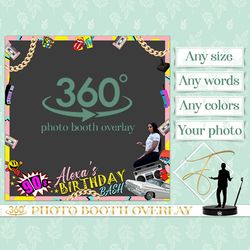 80s 90s party 360 video booth overlay slow motion overlay 360 rotating video retro touchpix overlay 90s slomo overlay 01