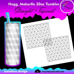 3D Blocks Template for Hogg Makerflo 20oz Straight/Tapered / Seamless Tumbler Wrap | SVG PNG JPG DXF PDF - 173