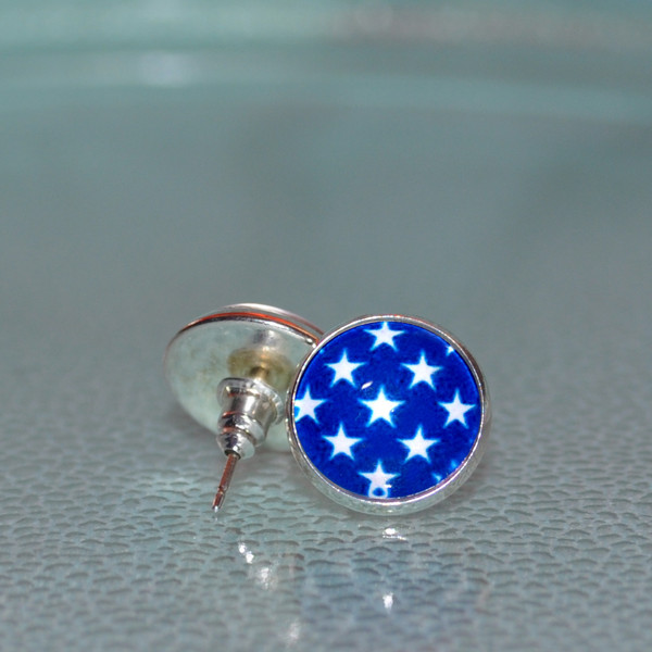American Flag earrings, Stars and Stripes earrings, USA earrings, USA Flag earrings, american earrings, studs -3-1.JPG