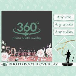 Birthday 360 Video Booth Overlay 50th Birthday Touchpix Overlay 360 Photo Booth Overlay 360 Rotating Video Slow Motion