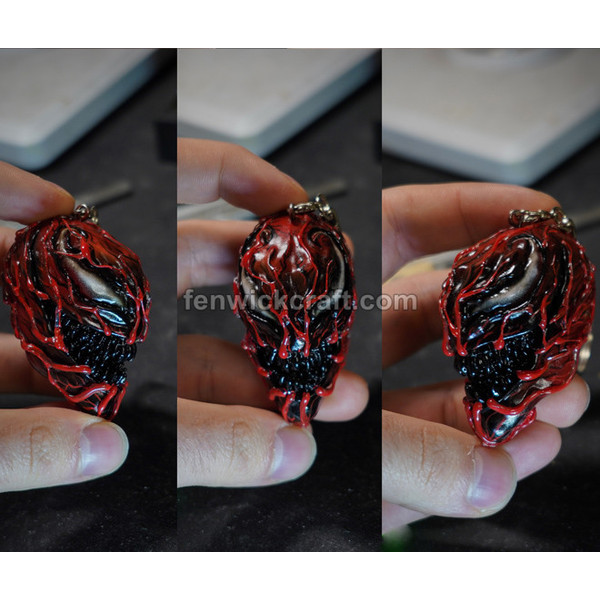 red carnage venous keychain