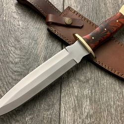 stainless stel knife, hunting knife with sheath, fixed blade camping knife, bowie knife, handmade knives, gifts for men