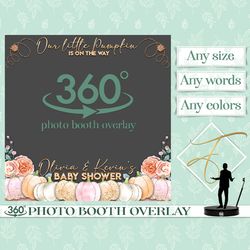 pumpkin 360 video booth overlay pumpkin baby shower overlay our little pumpkin 360 photobooth overlay 360 rotating video