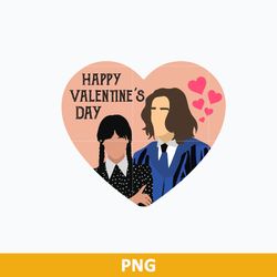 happy valentine's day png, wednesday addams, enid sinclair png, wednesday valentine png