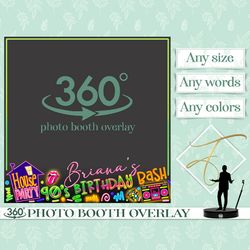 90s party 360 Booth Overlay Hause Party 360 Photo Booth Template Retro Overlay 80s 360 Photo Booth Touchpix 360 Rotating