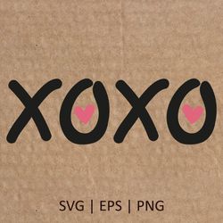XOXO SVG | Valentines Day SVG | XOXO PNG | Love Heart SVG | Valentine SVG | Cricut Svg File Digital Download | 024