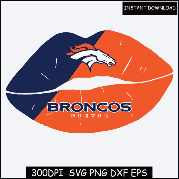 Denver Football Logo Vector Files SVG DXF PNG Files Included in Download.jpg