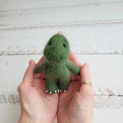 Dinosaur Knitting pattern. Animal tutorial. Amigurumi toy pattern. Dragon