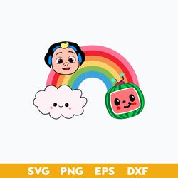 rainbow cocomelon svg, cocomelon svg, cocomelon party svg, cocomelon clipart