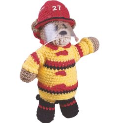 Vintage Crochet Pattern PDF, Fireman Bear PDF Instant Digital Download, Funny Crochet toys, Bear Crochet Pattern PDF