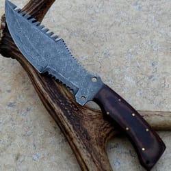damascus steel knife, hunting knife with sheath, fixed blade camping knife, bowie knife, handmade knives, gifts for men