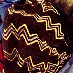 Vintage Crochet Pattern PDF, Rustic Chevron Crochet Blanket Pattern Ripple Afghan Retro Warm Throw PDF
