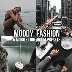 Moody presets, Mobile Lightroom presets, Dark presets, Dark Lightroom presets,Moody filter,fashion preset,Gloomy presets
