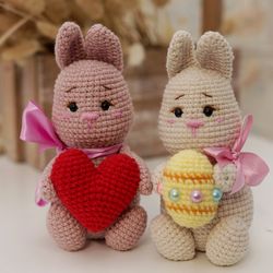 Crochet Easter bunny pattern Amigurumi Easter bunny pattern Easter egg, valentine's toy