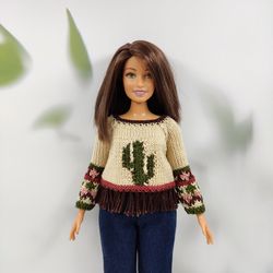 Barbie curvy clothes cactus sweater
