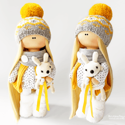 Christmas doll | Handmade doll | Christmas gifts | Textile doll | Interior decor for Christmas | New Year gift for mom