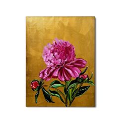 Pink Peonies Original Oil Painting, Peony Painting, Floral Wall Art, Original Artwork, Floral Wall Decor, Original Art.