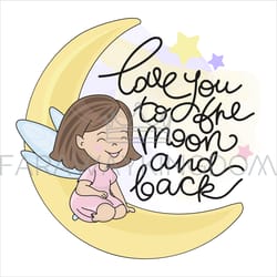 fairy white girl and lettering cartoon vector illustration set