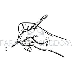 FEMALE HAND IN SKETCH STYLE With Pen Vector Illustration Set