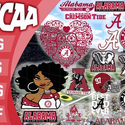 alabama crimson tide svg bundle , ncaa svg, ncaa bundle svg eps dxf png,digital download ,instant download