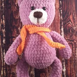 Crochet teddy PDF, Crochet Bear PATTERN, pattern Big soft bear Nursery decor Plush toy Teddy