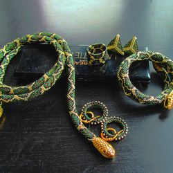 green snake-2 jewelry set