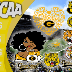 Grambling State Tigers SVG bundle , NCAA svg, NCAA bundle svg eps dxf png,digital Download ,Instant Download