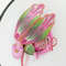 Magnetic Needle Minder Dragon Strawberry for Magic Cross Stitch, Pink Green Sculpture (5).jpeg
