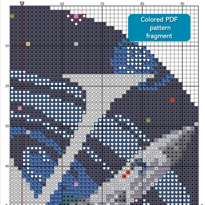 3 Letter Y Space galaxy Monogram bright color modern style cross stitch digital pattern for home decor and gift.jpg