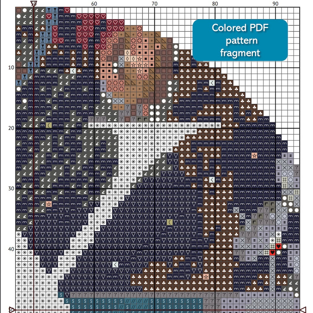 3 Letter X Space galaxy Monogram bright color modern style cross stitch digital pattern for home decor and gift.jpg