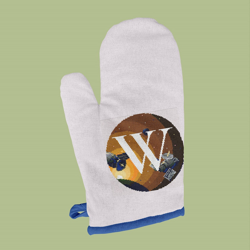 9 Letter W Space galaxy Monogram bright color modern style cross stitch digital pattern for home decor and gift.jpg