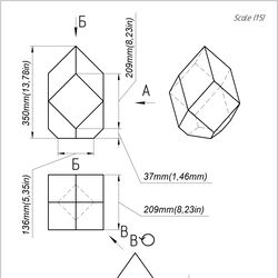 project 207. stained glass printable pattern. brillant3d