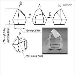 project 210. stained glass printable pattern. brillant3d