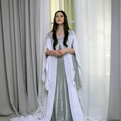 Elven wedding white dress - Arwen Angel Cosplay Costume - Made to order