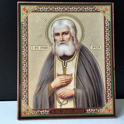 Seraphim of Sarov | Size: 4x4.7" ( 10 x 12 cm ) | Made in Russia