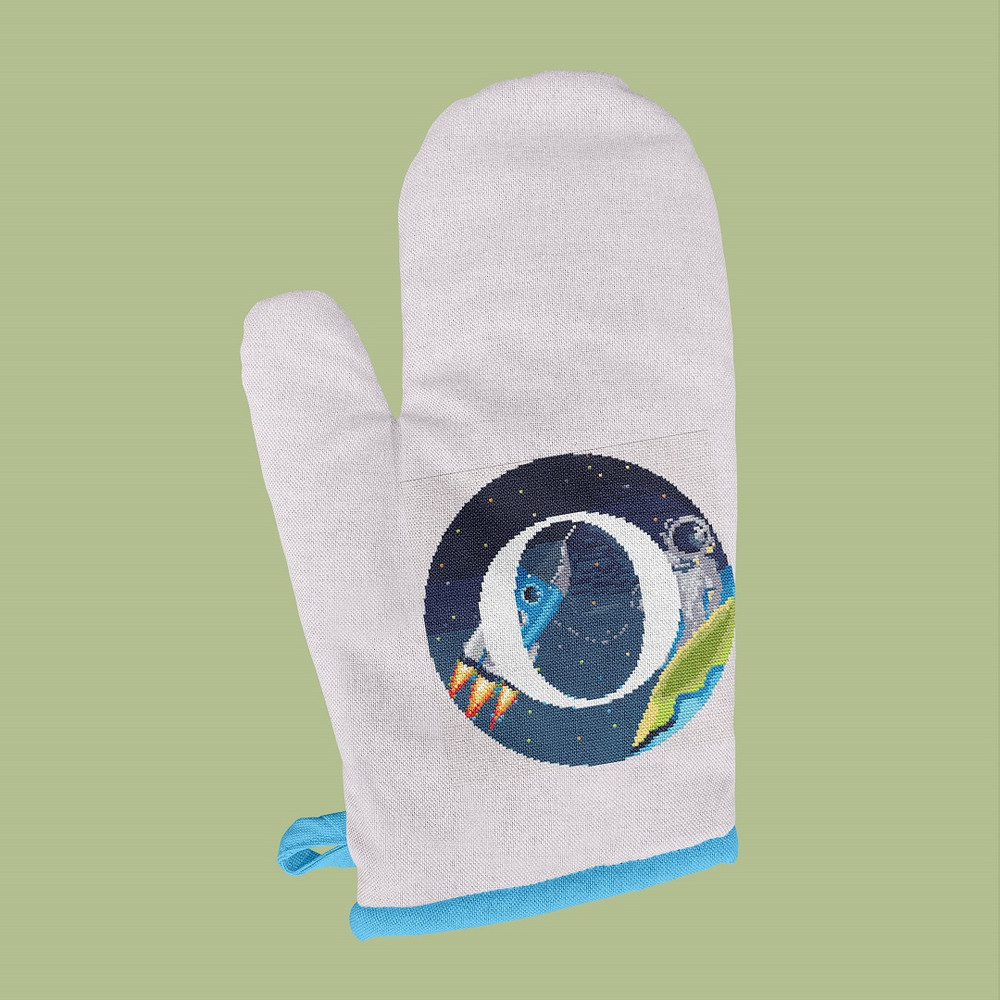 9 Letter O Space galaxy Monogram bright color modern style cross stitch digital pattern for home decor and gift.jpg