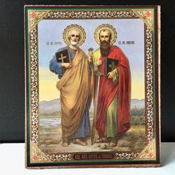 Saint Peter or Saint Paul  | Size: 4x4.7" ( 10 x 12 cm ) | Made in Russia