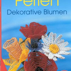 Digital Vintage Book Perlen Decorative Blumen