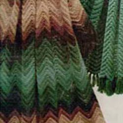 Vintage Crochet Pattern PDF, Crocheted Afghan Vintage Pattern, Zig Zag Afghan, Ripple Afghan PDF, Crochet Blanket PDF