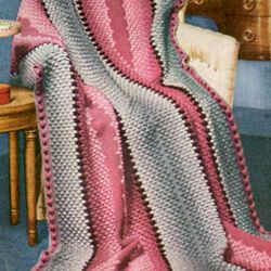 Vintage Crochet Pattern PDF, Vintage Crochet Afghan Blanket Pattern - PDF Instant Download - Empire Lap Blanket Throw