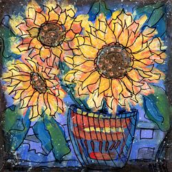 art floral acrylic paintings flowers floral paintings flower paintings still life sunflowers