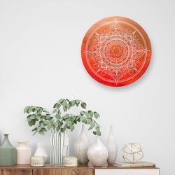 mandala svadhisthana chakra orange spiritual painting esoteric yoga wall art