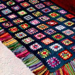 Vintage Crochet Pattern PDF, Finn's Granny Square Blanket Pattern,Crochet Granny Square Blanket,Starburst Granny Squares
