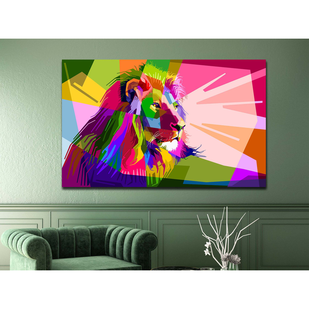 Colorful Lion Canvas Art , Lion Wall Art, , Animal Wall Art, Animal Canvas , Abstract Wall Art, Home Decor, Wall Decor, Oil Decor (7).jpg